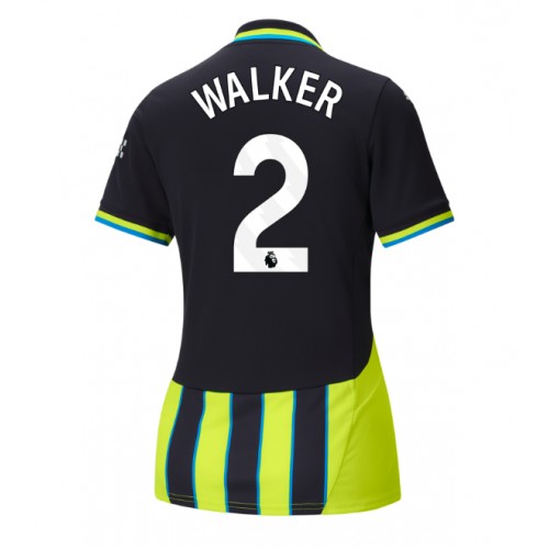 Fotbalové Dres Manchester City Kyle Walker #2 Dámské Venkovní 2024-25 Krátký Rukáv